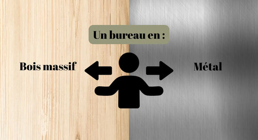 Bureau en bois massif ou bureau en métal