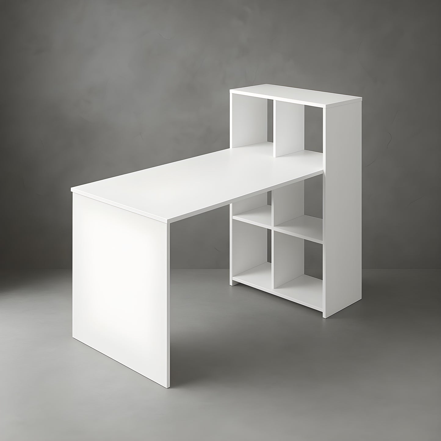 Bureau avec Rangement Blanc | Desk-Elite