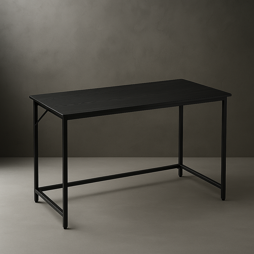 Bureau en Bois Simple Noir | Desk-Elite