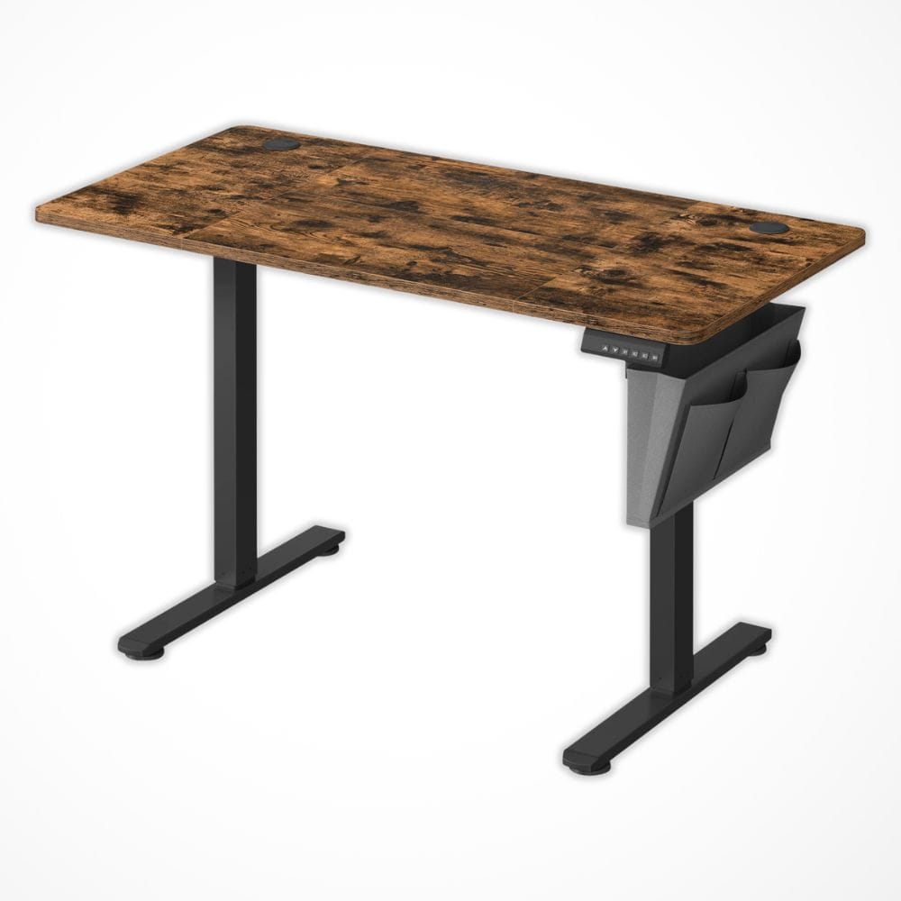 Bureau Assis Debout avec Rangement | Desk-Elite Marron / 120x60cm
