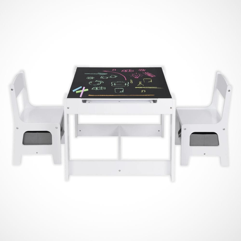 Bureau Dessin Enfant | Desk-Elite Blanc / 63x63cm