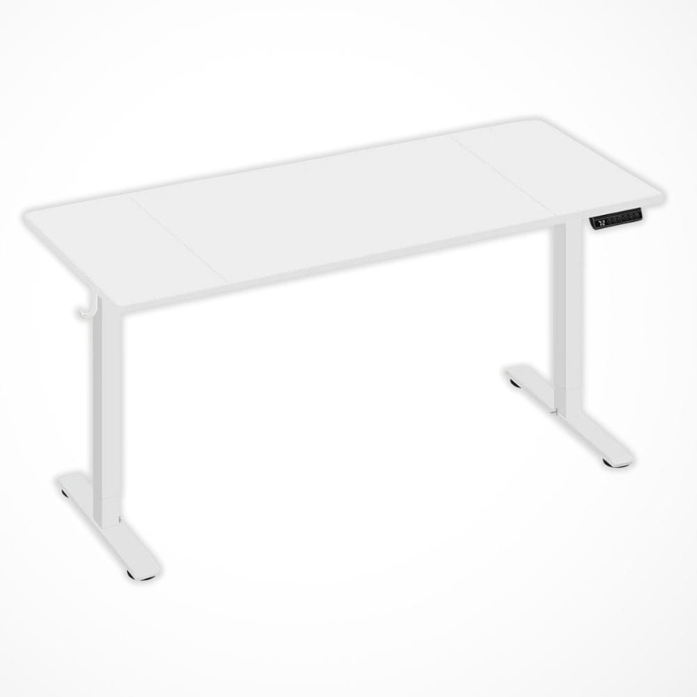Bureau Ergonomique Assis Debout | Desk-Elite Blanc / 100x60cm