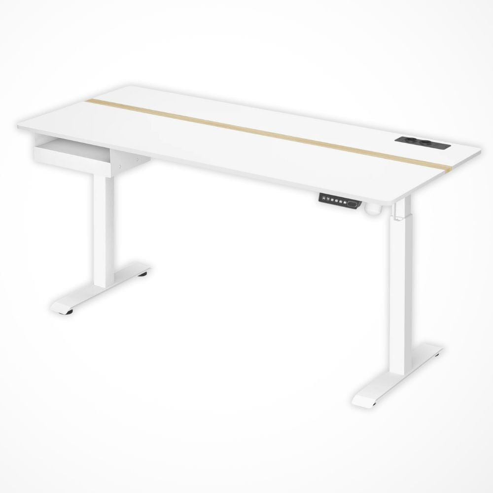 Bureau Réglable en Hauteur Electrique | Desk-Elite Blanc / 160x70cm