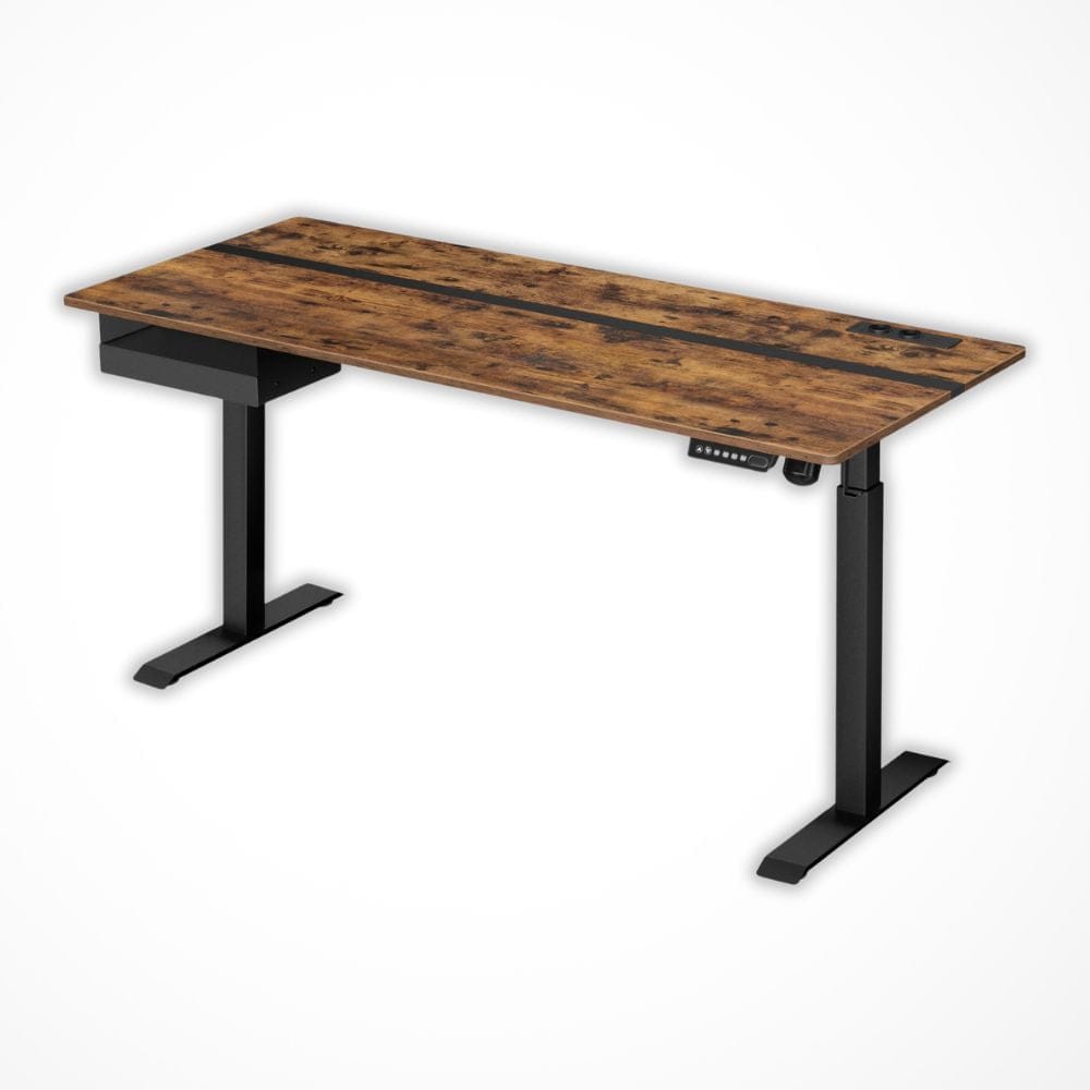 Bureau Réglable en Hauteur Electrique | Desk-Elite Marron / 160x70cm