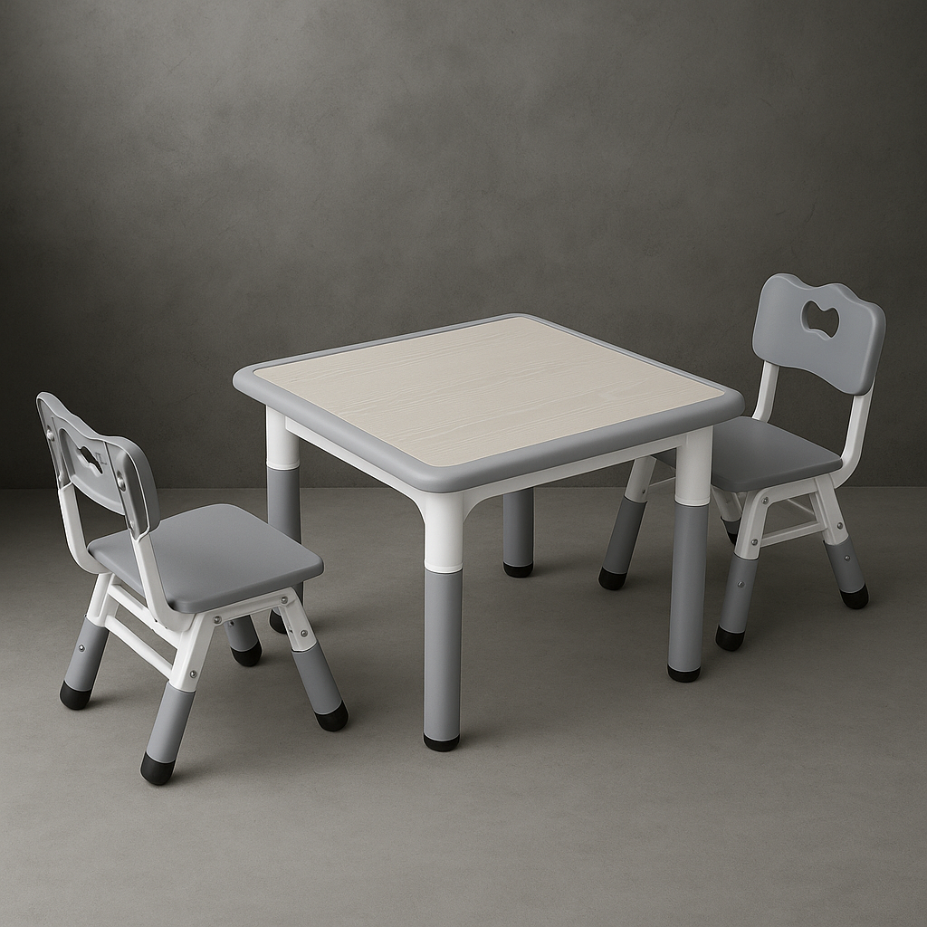 Bureau Enfant Maternelle Gris | Desk-Elite