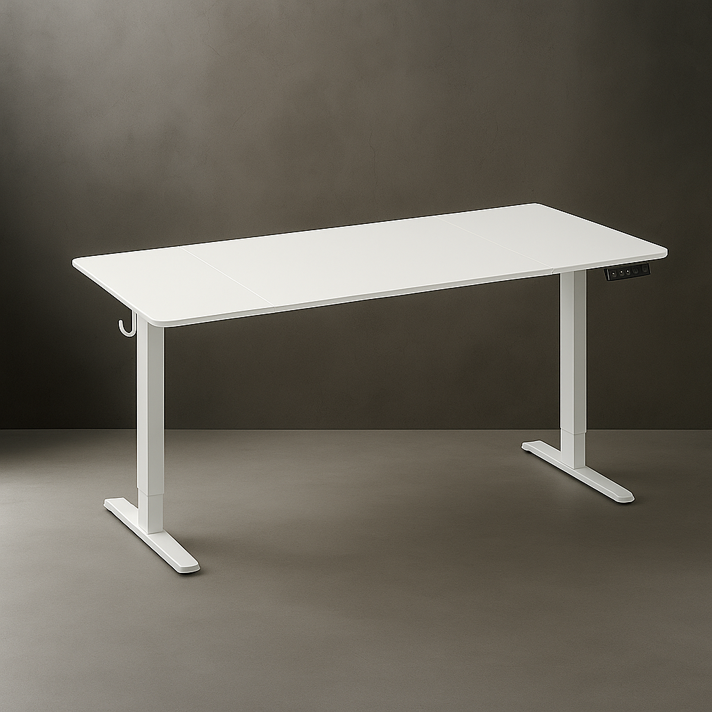 Bureau Ergonomique Assis Debout Blanc | Desk-Elite