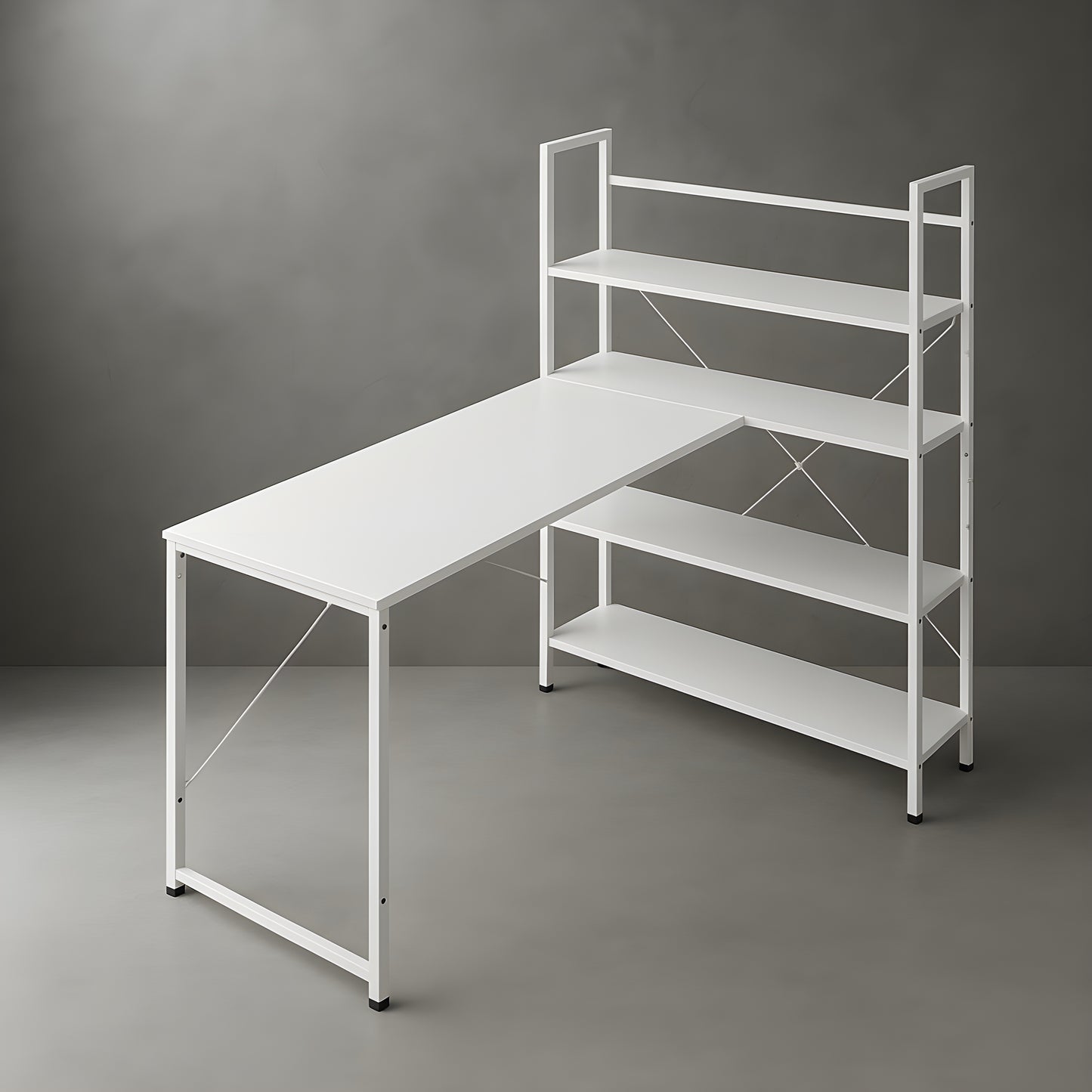 Bureau Etagère Blanc | Desk-Elite