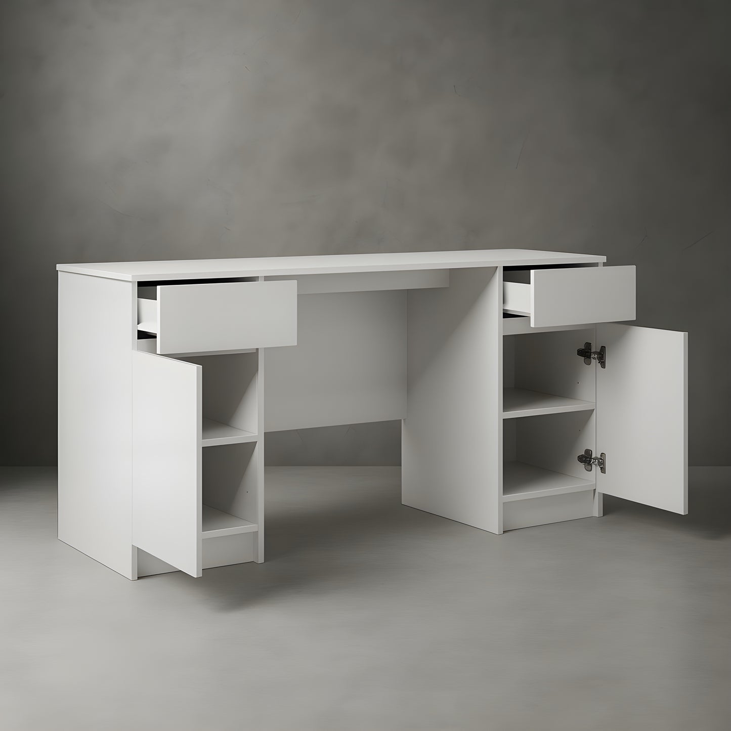 Bureau Professionnel Blanc ouvert | Desk-Elite