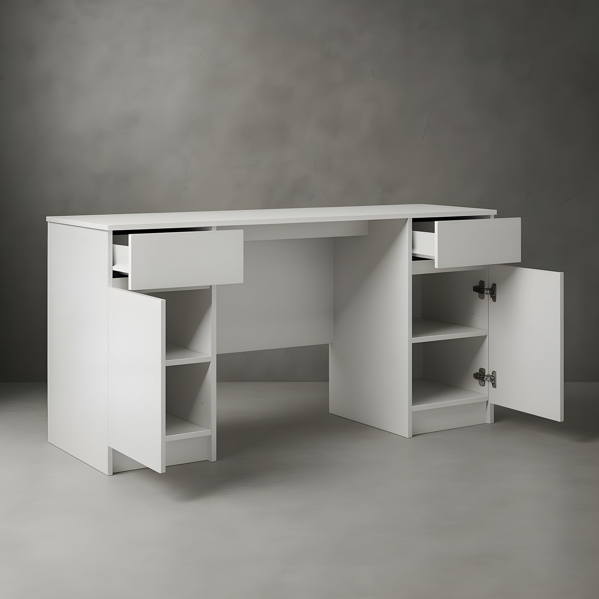 Bureau Professionnel Blanc ouvert | Desk-Elite