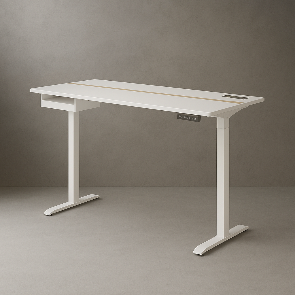 Bureau Réglable en Hauteur Electrique blanc | Desk-Elite