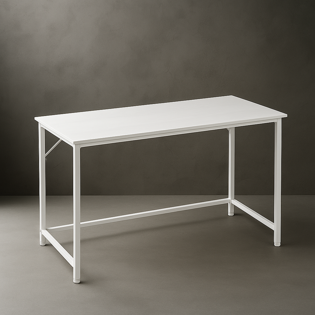 Bureau en Bois Simple Blanc | Desk-Elite