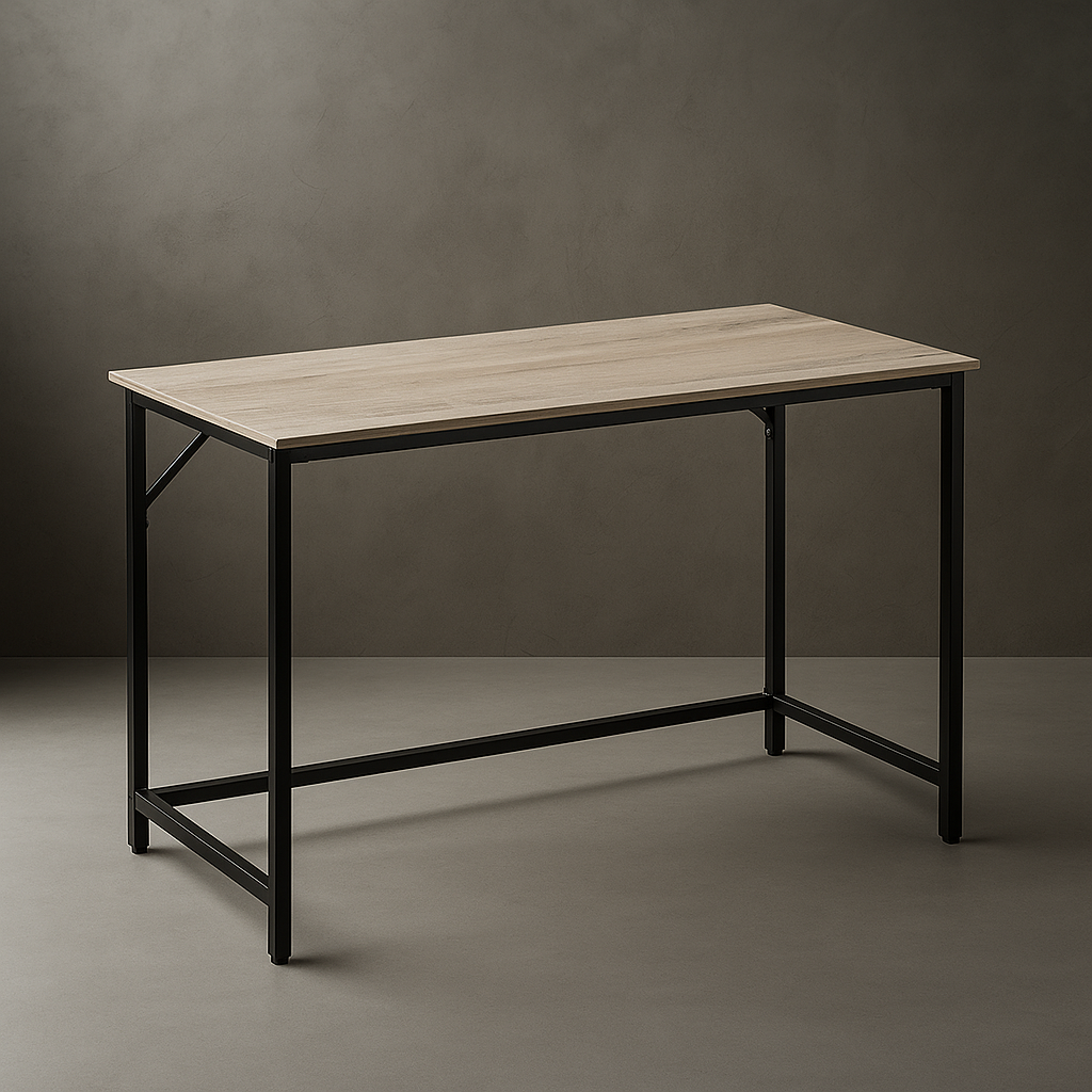 Bureau en Bois Simple Grège | Desk-Elite