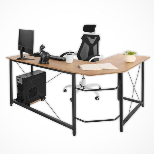 Bureau d’Angle Professionnel | Desk-Elite Bois clair / 169.5x120cm
