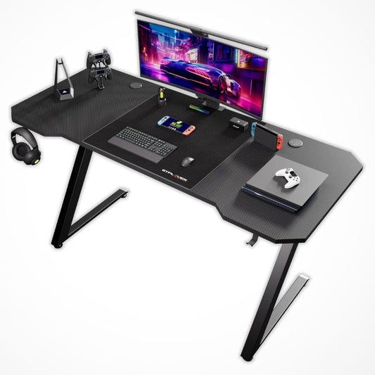 Bureau Gamer Ergonomique | Desk-Elite Noir / 120x60cm
