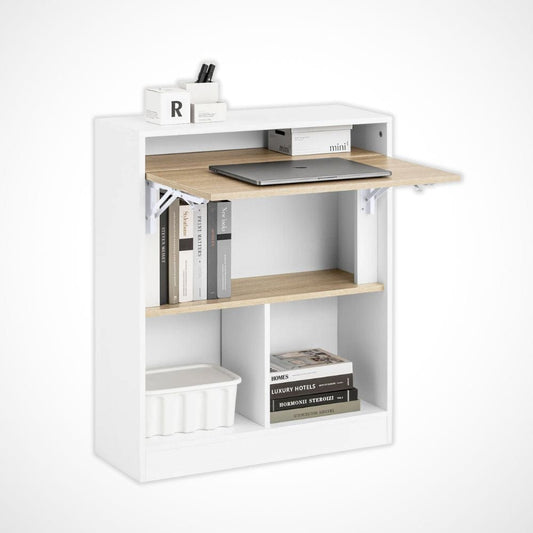Bureau Pliable Télétravail | Desk-Elite Bois clair / 70x85cm