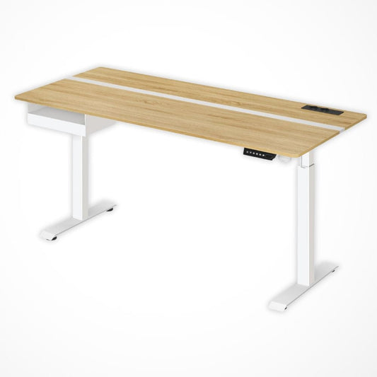 Bureau Réglable en Hauteur Electrique | Desk-Elite Chêne clair / 160x70cm