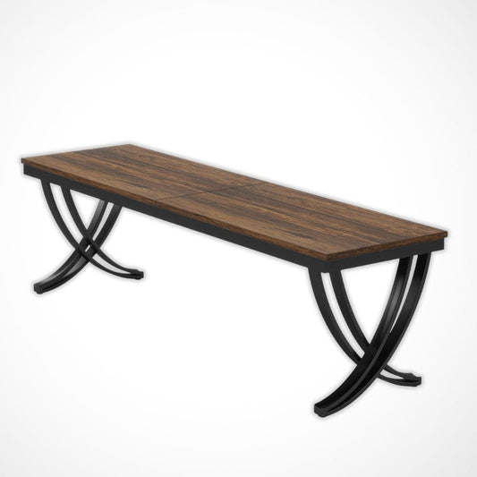 Grand Bureau Professionnel | Desk-Elite Bois foncé / 200x70cm