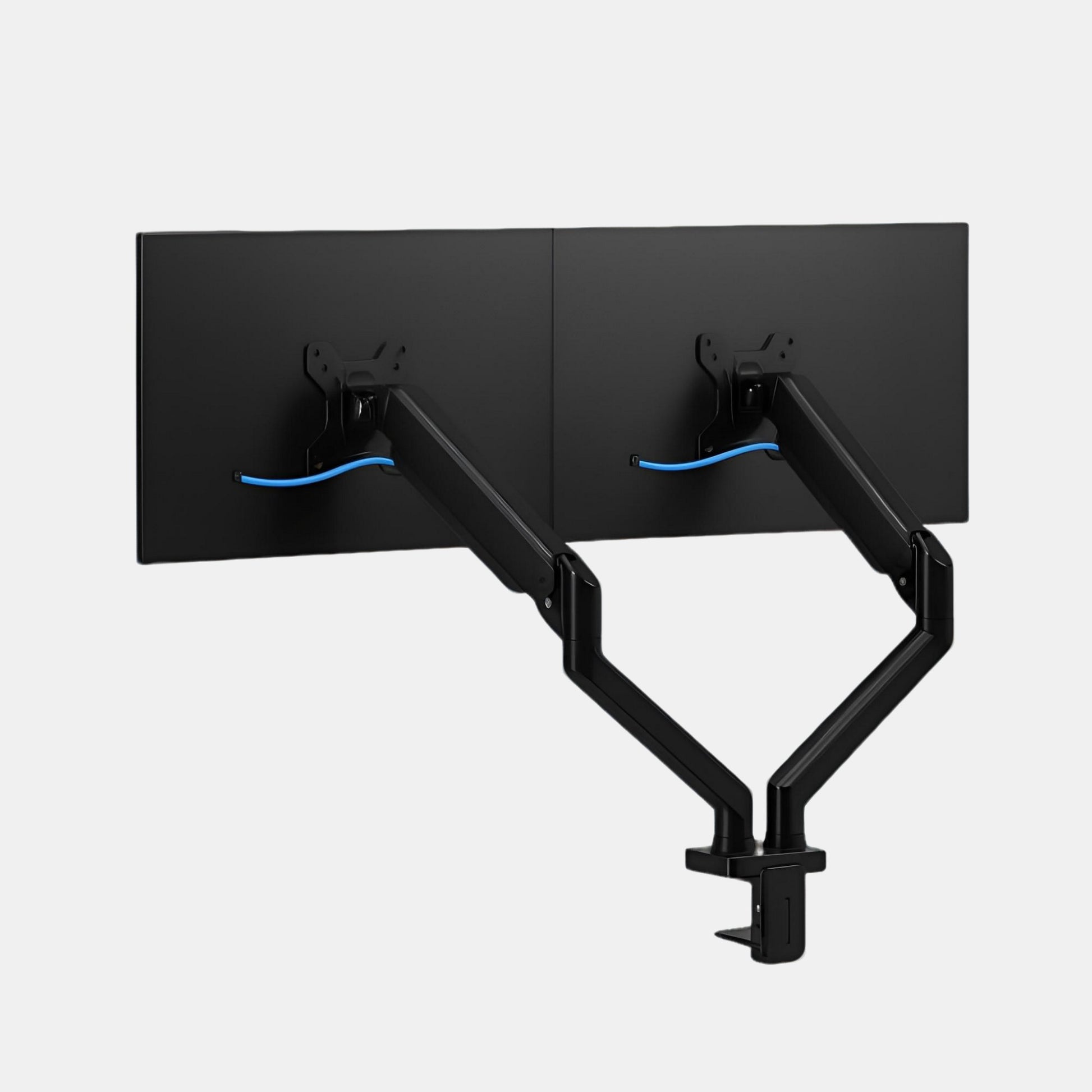Support Double Ecran Noir | Desk-Elite